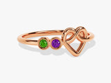 Infinity Heart Birthstone Ring