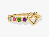 Infinity Heart Birthstone Ring