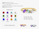 Baguette Family Birthstone Ring