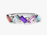 Baguette Family Birthstone Ring