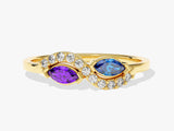 Duo Marquise Birthstone Ring