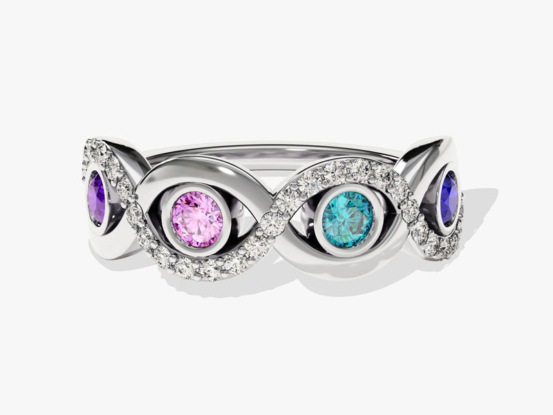 Infinity Family Birthstone Ring