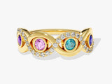 Infinity Family Birthstone Ring