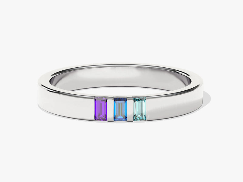 Baguette Multi Birthstone Ring