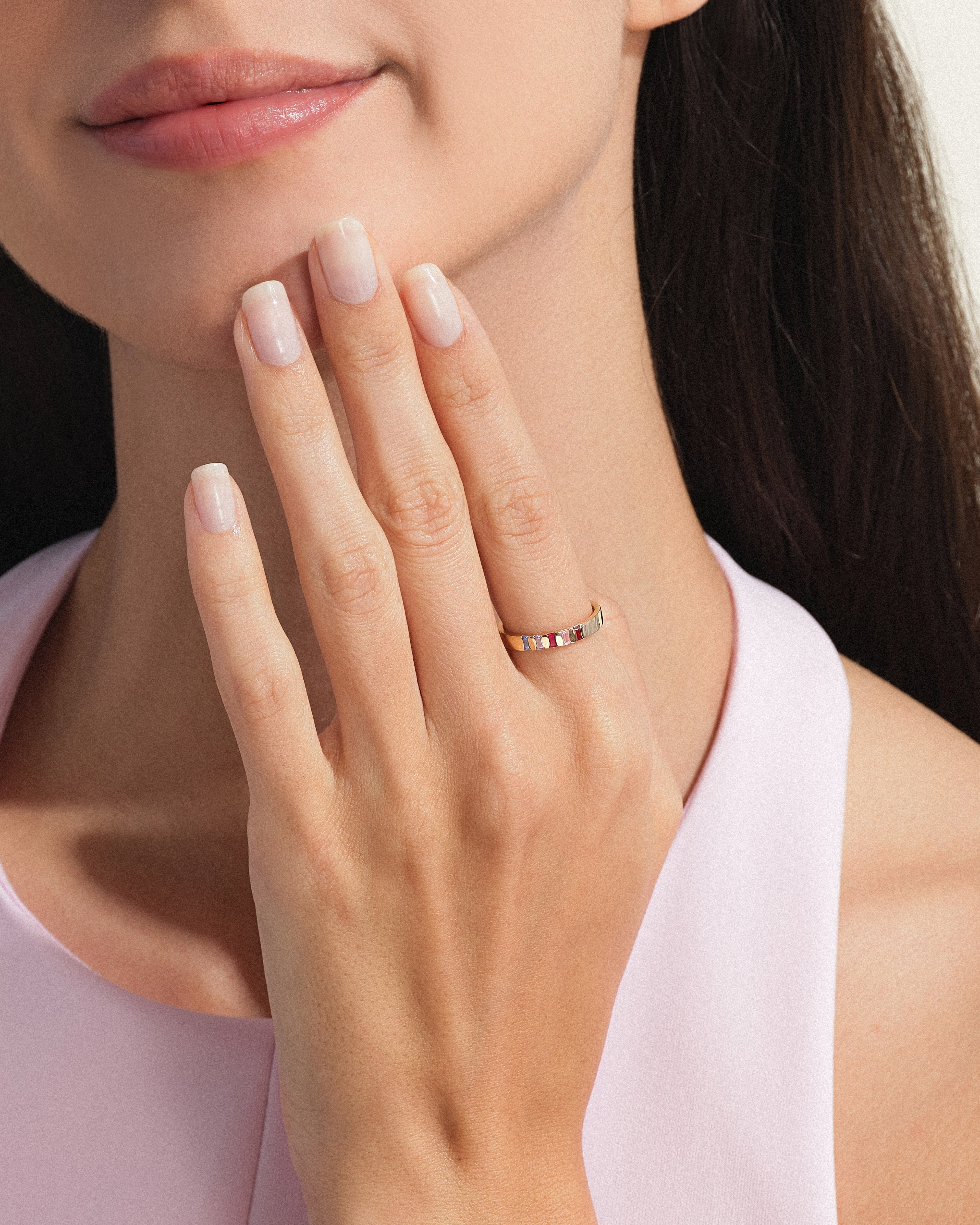 Baguette Multi Birthstone Ring