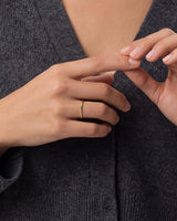 Minimalist Pave Set Birthstone Ring