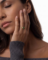 Letter Heart Birthstone Ring