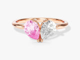 Pear and Pear Toi et Moi Birthstone Ring
