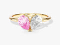 Pear and Pear Toi et Moi Birthstone Ring