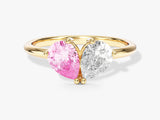 Pear and Pear Toi et Moi Birthstone Ring