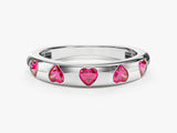 Flush Set Heart Birthsone Ring