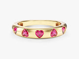 Flush Set Heart Birthsone Ring