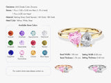 Heart and Pear Toi et Moi Birthstone Ring