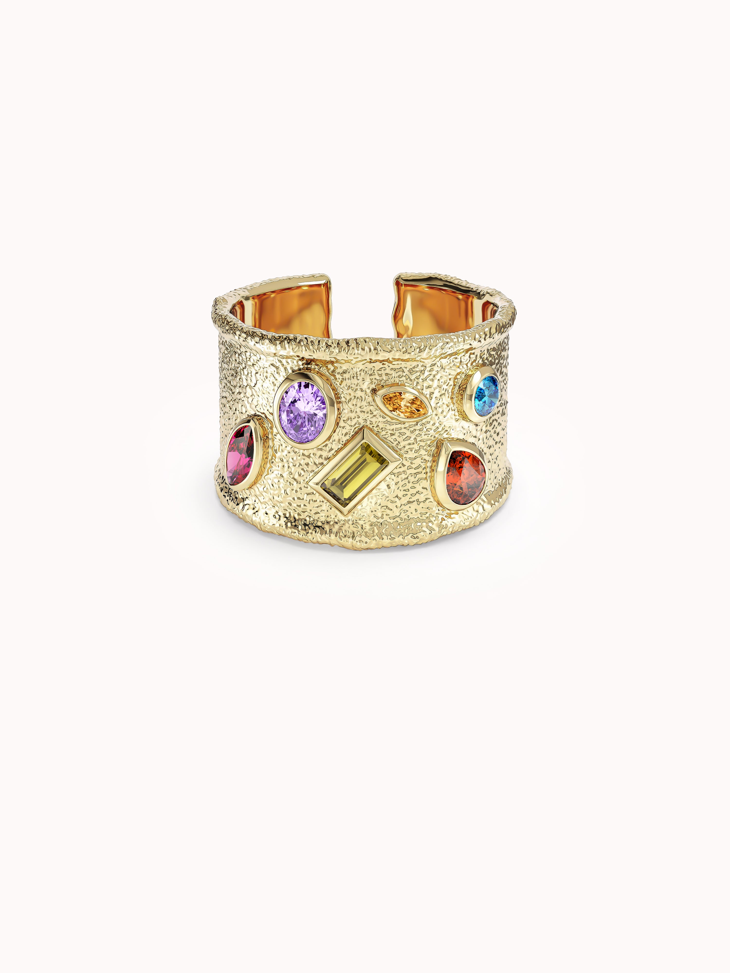 Birthstone Cuff Ring