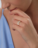Arched Pear Wedding Band (1.00 CT TW)