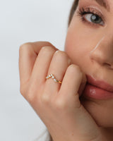 Curved Princess and Marquise Ring