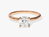 4-Prong Solitaire Round Cut Moissanite Engagement Ring (1.00 CT)