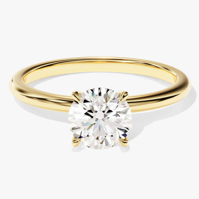 4-Prong Solitaire Round Cut Moissanite Engagement Ring (1.00 CT)