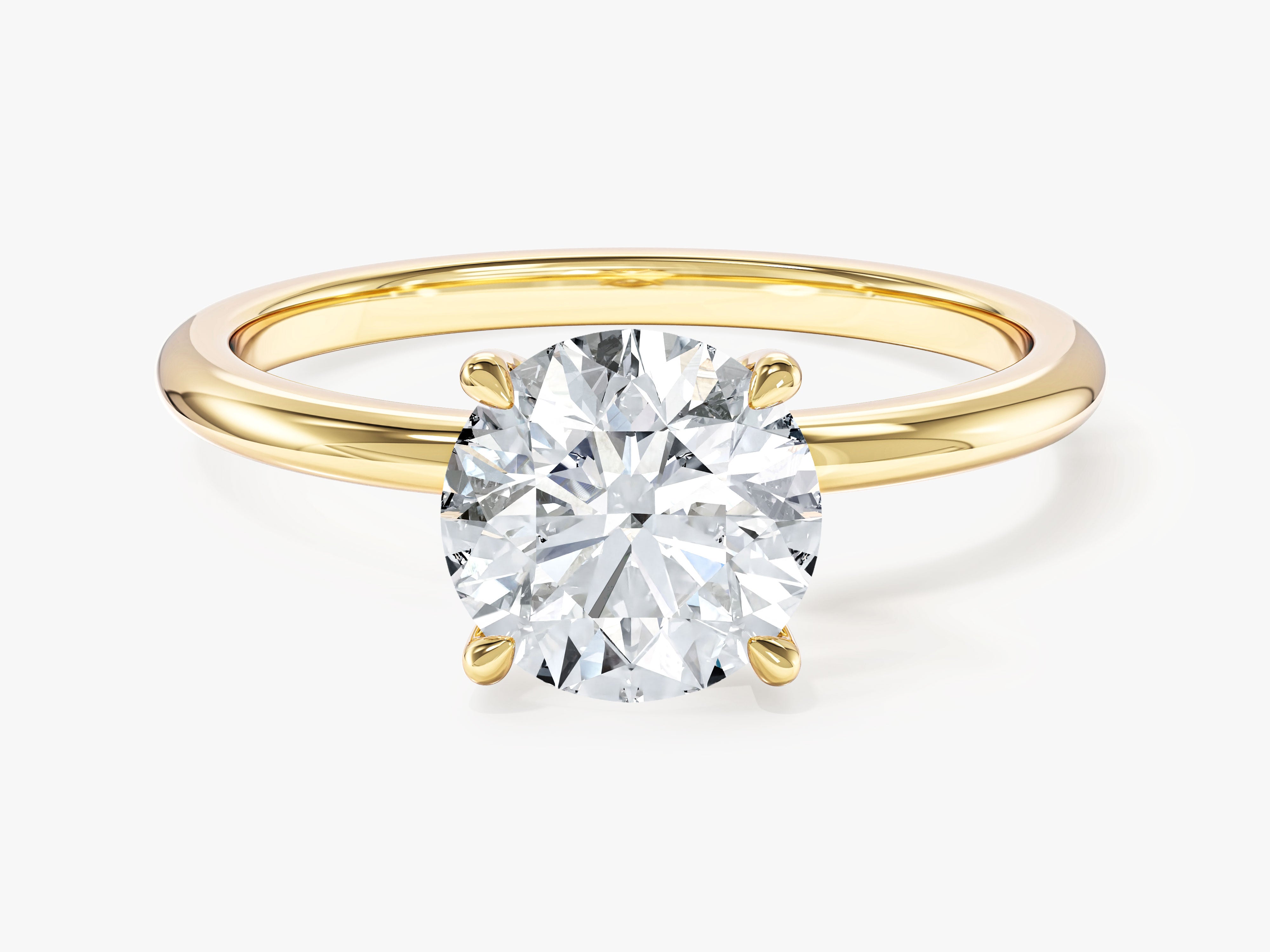 4-Prong Solitaire Round Cut Lab Grown Diamond Engagement Ring (1.50 CT)