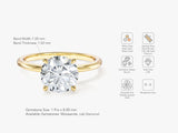 4-Prong Solitaire Round Cut Moissanite Engagement Ring (2.00 CT)