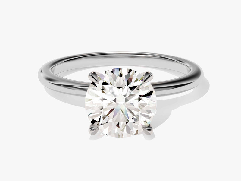 4-Prong Solitaire Round Cut Moissanite Engagement Ring (2.00 CT)