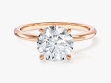 4-Prong Solitaire Round Cut Moissanite Engagement Ring (2.00 CT)