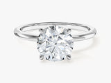 4-Prong Solitaire Round Cut Moissanite Engagement Ring (2.00 CT)