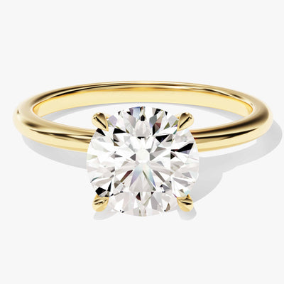 4-Prong Solitaire Round Cut Moissanite Engagement Ring (2.00 CT)