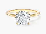 4-Prong Solitaire Round Cut Moissanite Engagement Ring (2.00 CT)