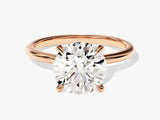 4-Prong Solitaire Round Cut Moissanite Engagement Ring (3.00 CT)
