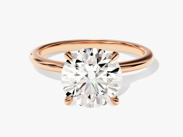 4-Prong Solitaire Round Cut Moissanite Engagement Ring (3.00 CT)