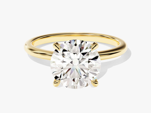 4-Prong Solitaire Round Cut Moissanite Engagement Ring (3.00 CT)