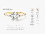 Cluster Accent Oval Cut Lab Grown Diamond Engagement Ring (1.50 CT)