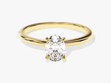 4-Prong Solitaire Oval Cut Diamond Engagement Ring (1.00 CT)