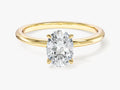 4-Prong Solitaire Oval Cut Lab Grown Diamond Engagement Ring (1.00 CT)