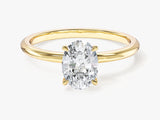 4-Prong Solitaire Oval Cut Lab Grown Diamond Engagement Ring (1.00 CT)