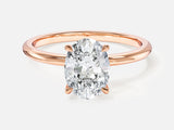 4-Prong Solitaire Oval Cut Lab Grown Diamond Engagement Ring (1.50 CT)