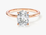4-Prong Solitaire Oval Cut Moissanite Engagement Ring (1.50 CT)