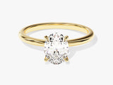 4-Prong Solitaire Oval Cut Moissanite Engagement Ring (1.50 CT)