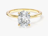 4-Prong Solitaire Oval Cut Moissanite Engagement Ring (1.50 CT)