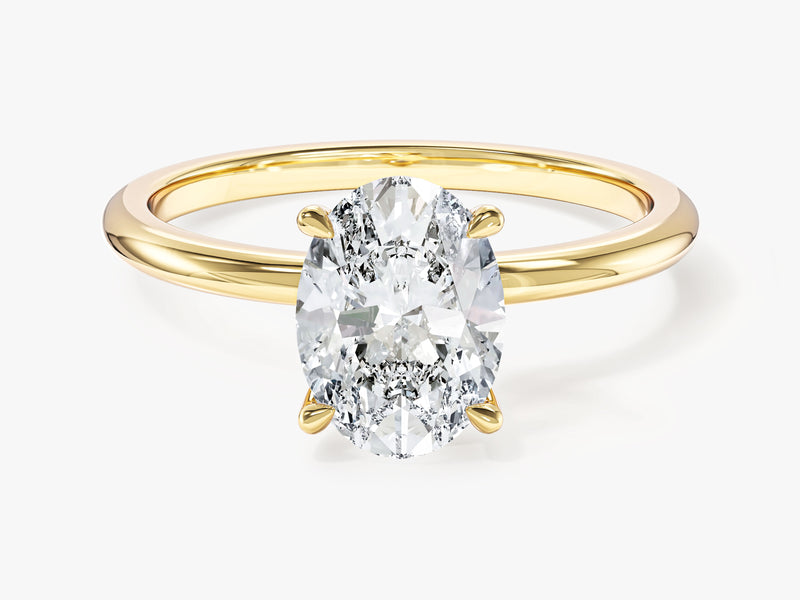 4-Prong Solitaire Oval Cut Moissanite Engagement Ring (1.50 CT)
