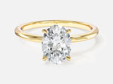 4-Prong Solitaire Oval Cut Lab Grown Diamond Engagement Ring (1.50 CT)