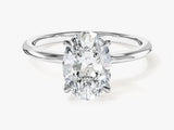 4-Prong Solitaire Oval Cut Lab Grown Diamond Engagement Ring (2.00 CT)