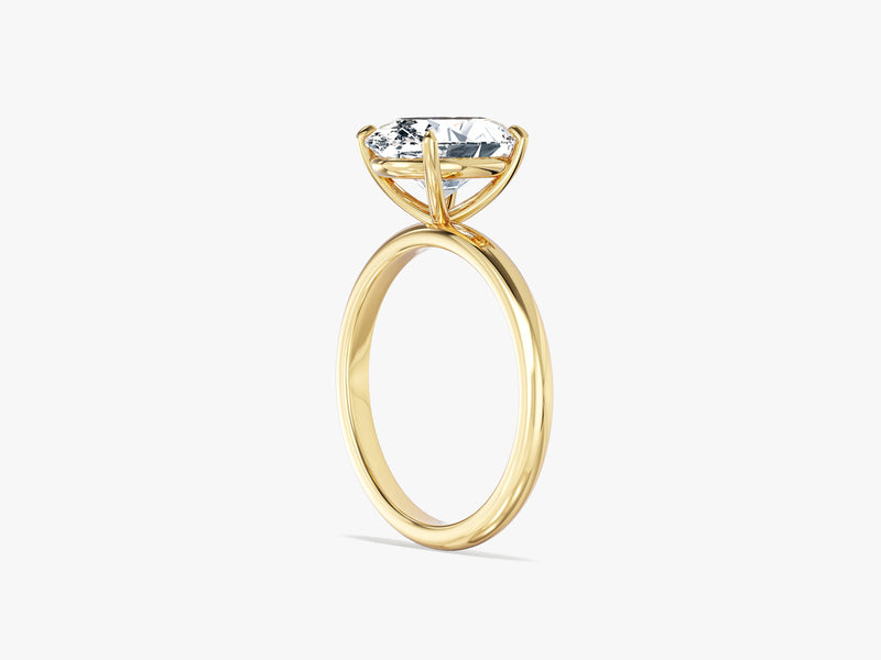 4-Prong Solitaire Oval Cut Lab Grown Diamond Engagement Ring (3.00 CT)