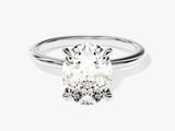 4-Prong Solitaire Oval Cut Moissanite Engagement Ring (3.00 CT)