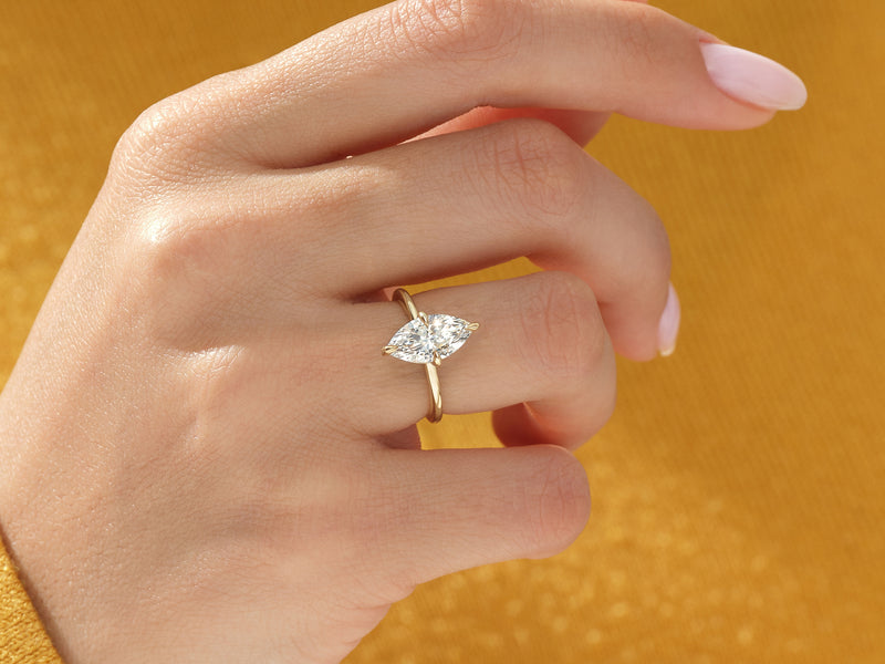 Marquise Solitaire Diamond Engagement Ring CT) Eternate