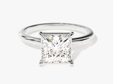 Princess Cut Solitaire Lab Grown Diamond Engagement Ring (2.00 CT)