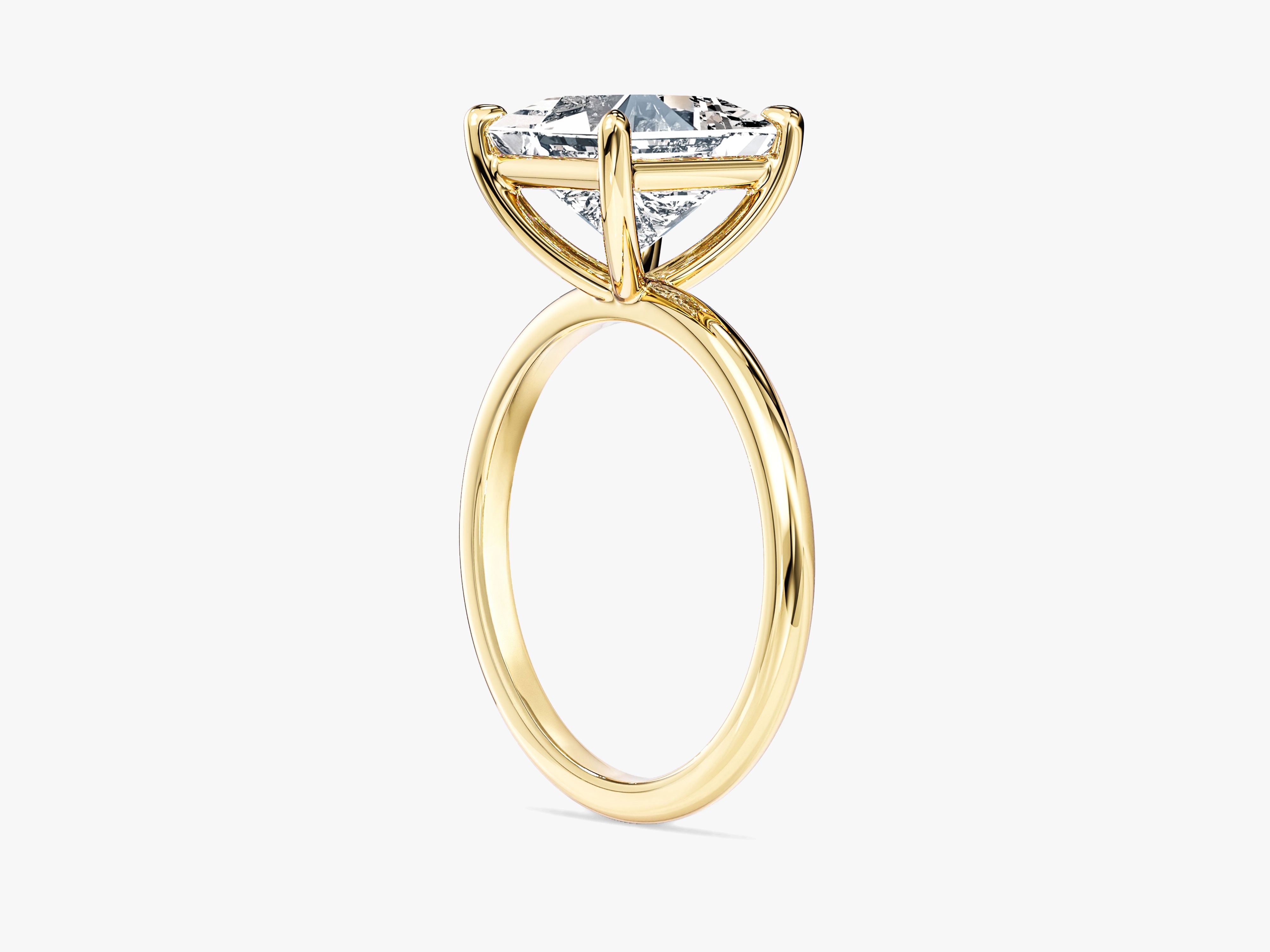 Princess Cut Solitaire Moissanite Engagement Ring (3.00 CT)
