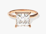 Princess Cut Solitaire Moissanite Engagement Ring (3.00 CT)