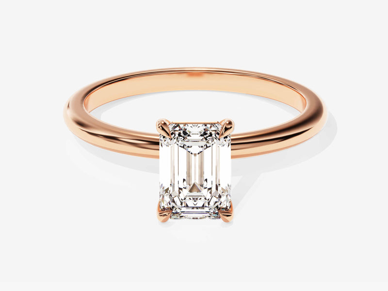 Emerald Cut Solitaire Lab Grown Diamond Engagement Ring (1.00 CT)